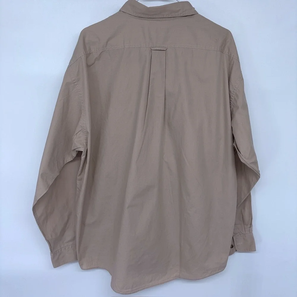 Vintage 2004 CC Filson Button Up Shirt XL Khaki Beige Delta Wings USA Made 652BD - Picture 5 of 8